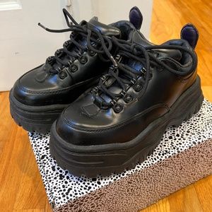 Eytys Angel Sneakers, Size 36, Black Leather